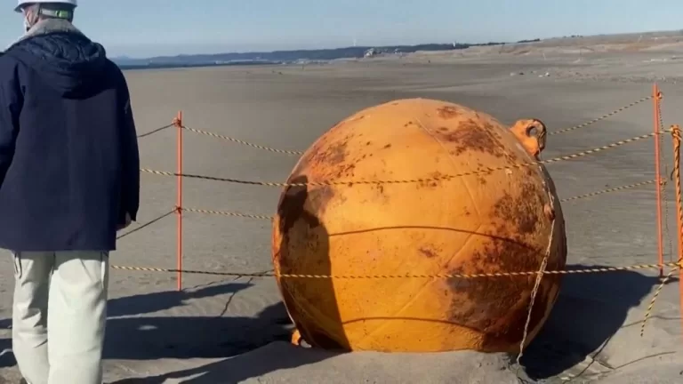 A Mysterious Metal Sphere Shows Up On A Beach In Japan