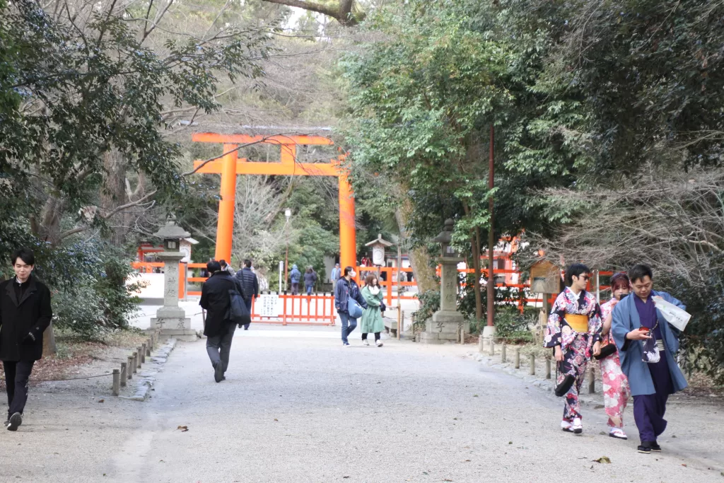 Shimogamo Shrine visitors