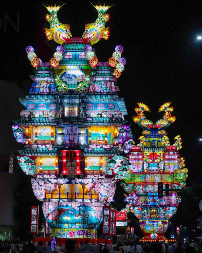 Must See Japan's Tallest Lanterns at the Noshiro Tenku no Fuyajo Festival