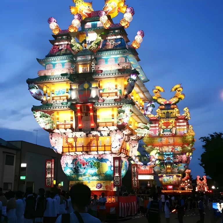 Must See Japan’s Tallest Lanterns at the Noshiro Tenku no Fuyajo Festival