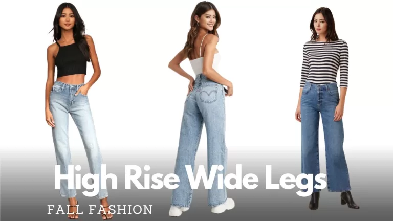 Fall 2023 Trends: High Rise Wide Legs Denim Jean For Japanese Women