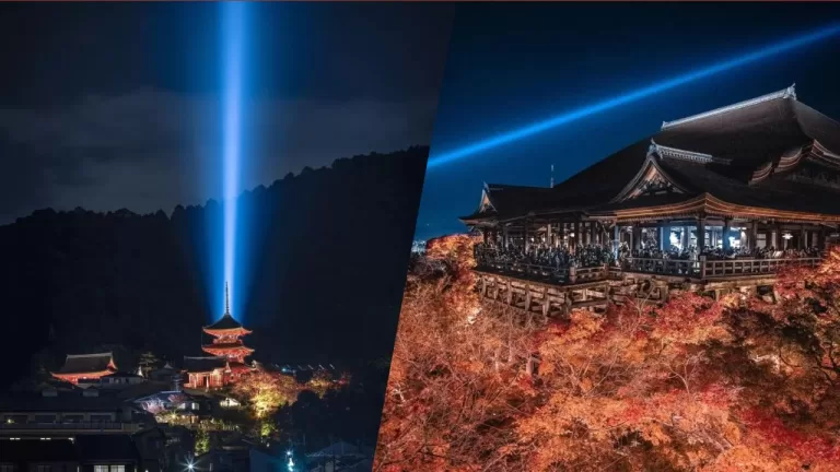 Kiyomizudera Temple’s Maples Light Up for Night Viewing During Fall Foliage Season 