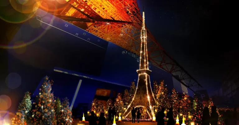 Tokyo Tower Lights Up for Christmas with Retro-Style Illuminations
