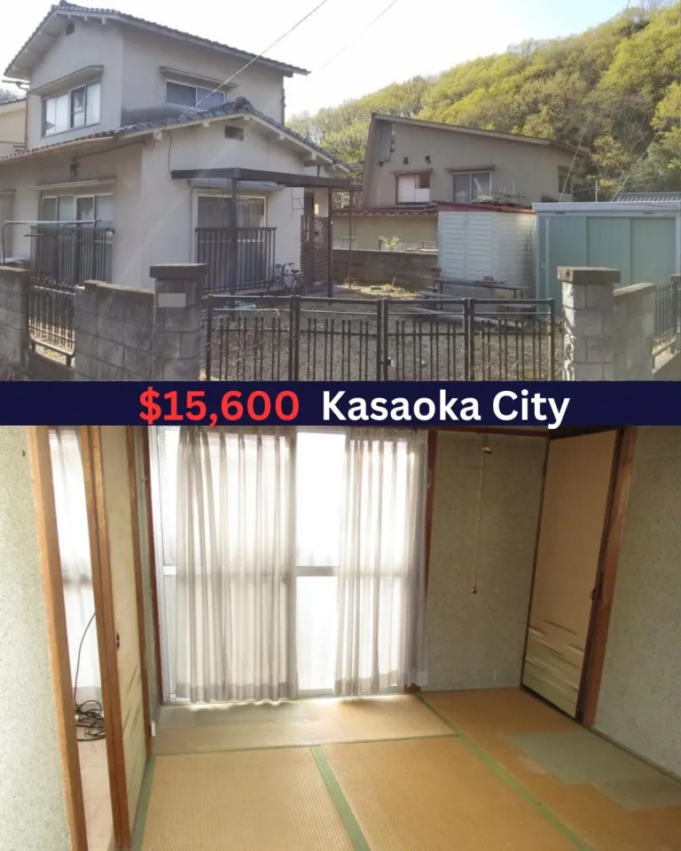 Tilted 4K Wooden House: $15,625 in Kasaoka City