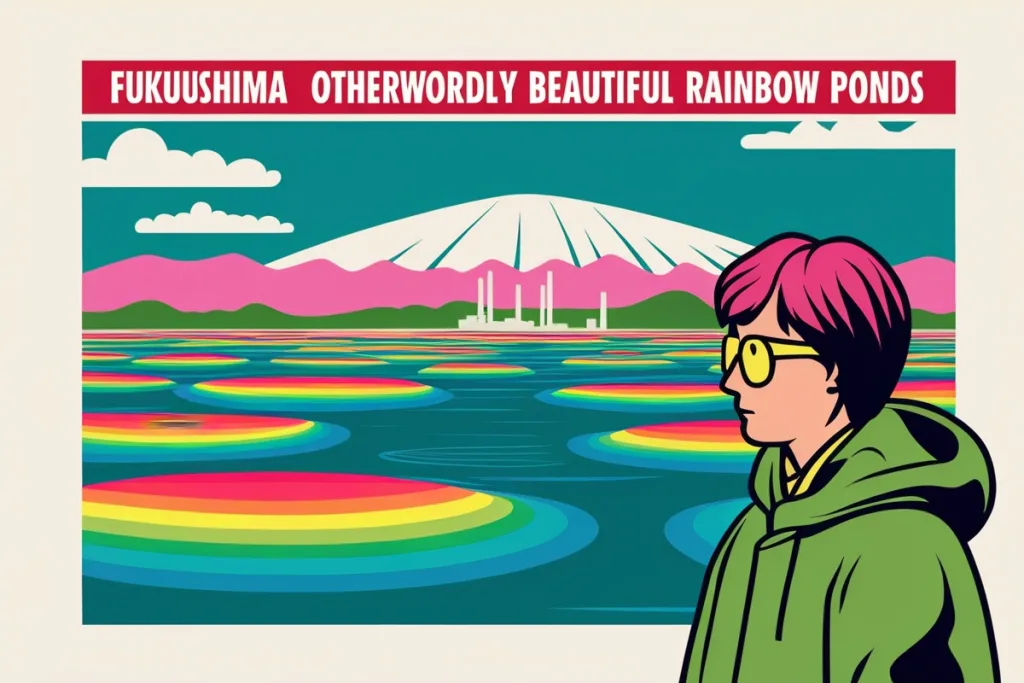 Fukushima Otherworldly Beautiful Rainbow Ponds