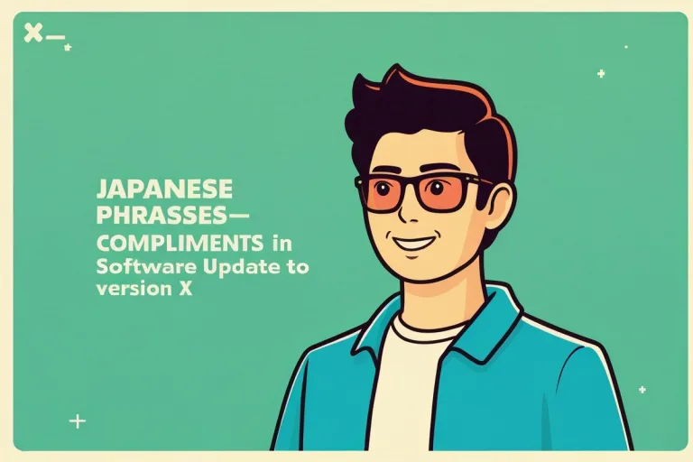 Japanese Phrases - Compliments In Software Update To Version X