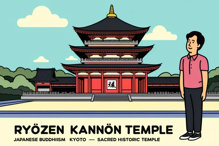 Ryozen Kannon Temple Japanese Buddhism Traditional Kyoto Sacred Historic Temple