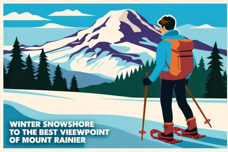 Winter Snowshoe Adventure to the Best Viewpoint of Mount Rainier