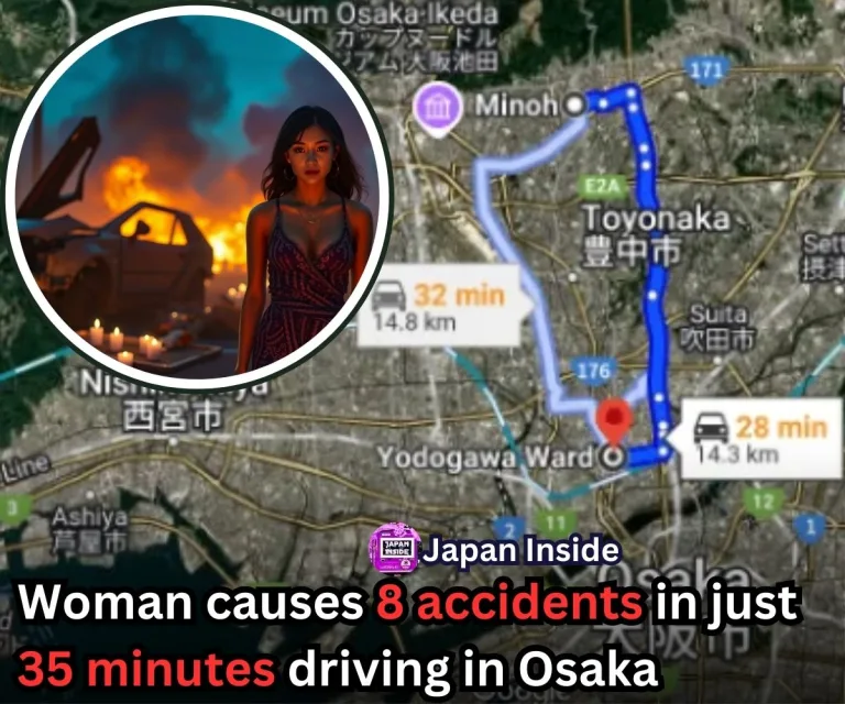 “I Wasn’t Even Driving”: Osaka Woman’s Bizarre 35-Minute Spree of 8 Hit-and-Runs Leaves City Stunned