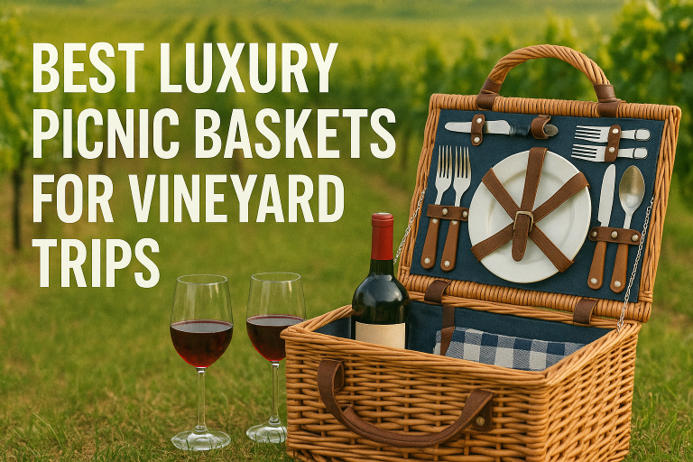 5 Best Luxury Picnic Baskets for Vineyard Trips